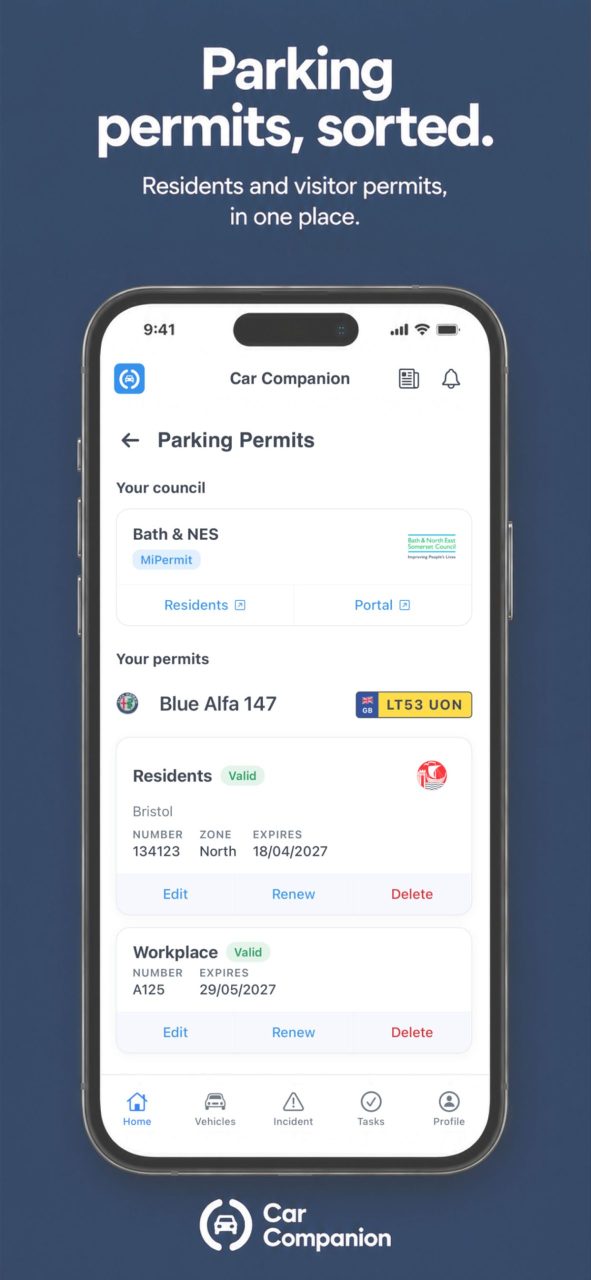 Parking permits, sorted - Residents and visitor permits, in one place